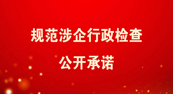 規范涉企行政檢查公開承諾